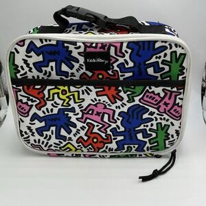 Keith Haring Insulated Lunch Box White Multicolored Dancing Figures Bag